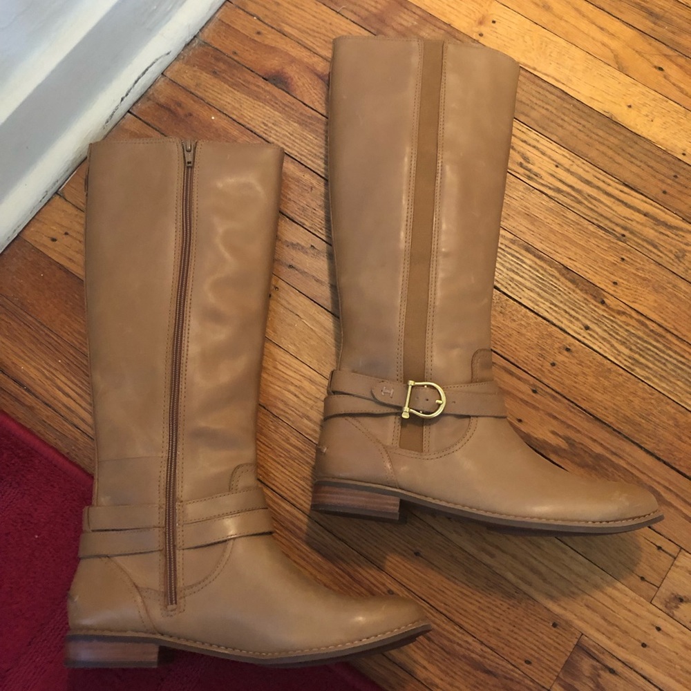 Sperry Cedar Riding Boot with Gold Buckle